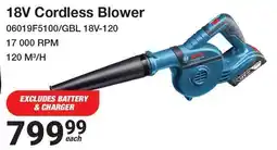 Mica Bosch 18V Cordless Blower offer