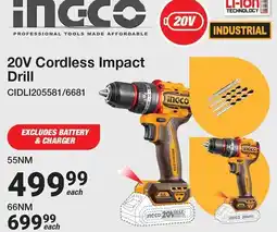 Mica 20V Cordless Impact Drill INGCO offer