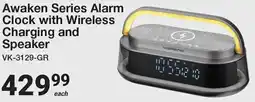 Mica Awaken Series Alarm Clock with Wireless Charging and Speaker offer