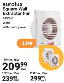 Mica eurolux Square Wall Extractor Fan offer