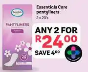 PEP Essentials Care Pantyliners-For 2 x 20s offer