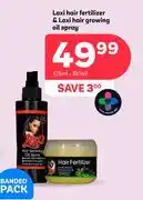PEP Laxi Hair Fertilizer & Laxi Hair Growing Oil Spray 125ml + 150ml offer