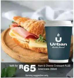 OK Foods Urban Ham & Cheese Croissant PLUS Americano 350ml offer