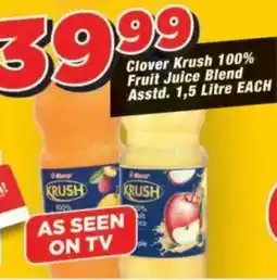 OK Foods Clover Krush 100% Fruit Juice Blend offer