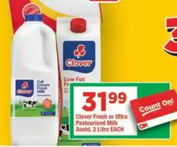 OK Foods Clover Fresh or Ultra Pasteurised Milk offer