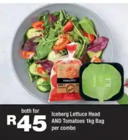 OK Foods Iceberg Lettuce Head AND Tomatoes 1kg Bag offer