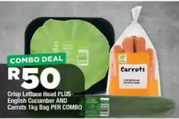 OK Foods Crisp Lettuce Head PLUS English Cucumber AND Carrots offer