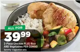 OK Foods 2-Piece Chicken PLUS Rice AND Vegetables offer