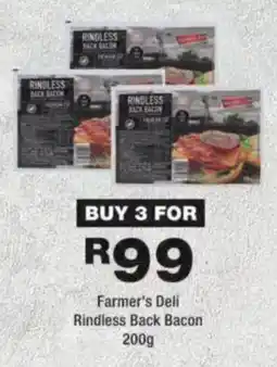 OK Foods Farmer's Deli Rindless Back Bacon offer