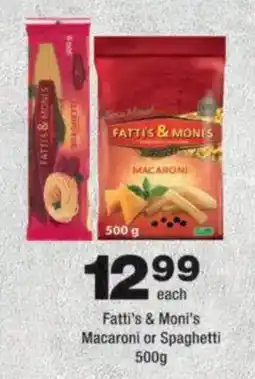 OK Foods Fatti's & Moni's Macaroni or Spaghetti offer