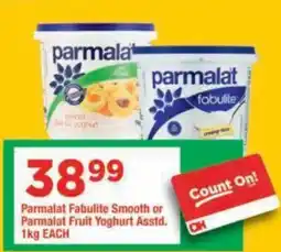 OK Foods Parmalat Fabulite Smooth or Parmalat Fruit Yoghurt Assorted offer
