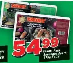 OK Foods Eskort Pork Sausages Assorted offer