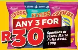 OK Foods Spookies or Flyers Maize Puffs offer