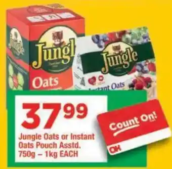 Jungle Oats or Instant Oats Pouch Assorted