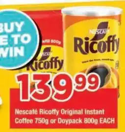 OK Foods Nescafe Ricoffy Original Instant Coffee offer