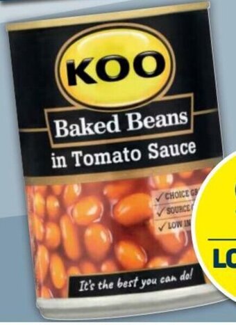 Pick n Pay Koo Baked Beans in Tomato Sauce 410g offer
