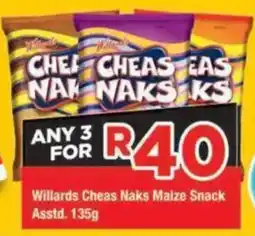 OK Foods Willards Cheas Naks Maize Snack offer
