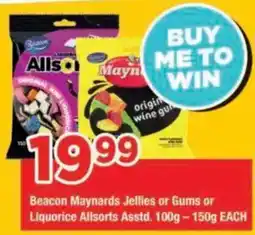 OK Foods Beacon Maynards Jellies or Gums or Liquorice Allsorts Assorted offer