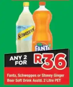 OK Foods Fanta, Schweppes or Stoney Ginger Beer Soft Drink offer