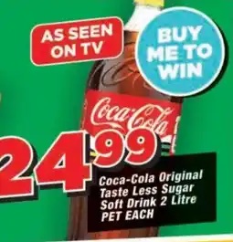 OK Foods Coca-Cola Original Taste Less Sugar Soft Drink offer