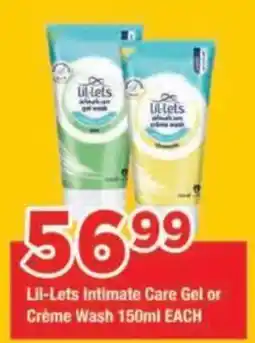 OK Foods Lil-Lets Intimate Care Gel or Crème Wash offer