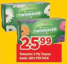 OK Foods Twinsaver 2-Ply Tissues offer