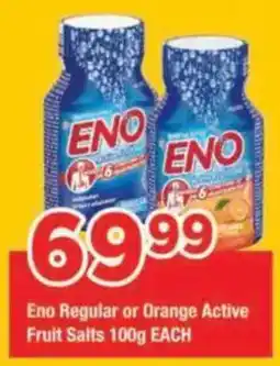 OK Foods Eno Regular or Orange Active Fruit Salts offer
