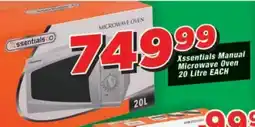 OK Foods Xssentials Manual Microwave Oven offer