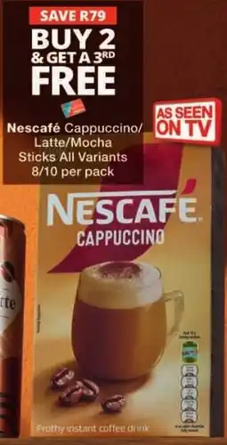 Checkers Nescafé Cappuccino/ Latte/ Mocha Sticks All Variants offer