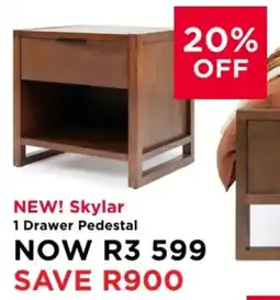 Dial a Bed Forty Winks Skylar 1 Drawer Pedestal offer