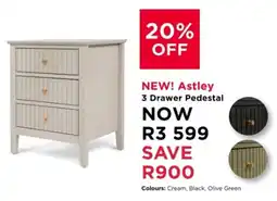 Dial a Bed Forty Winks Astley 3 Drawer Pedestal offer