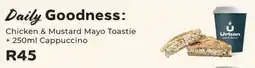 OK Foods Chicken & Mustard Mayo Toastie plus Cappuccino offer