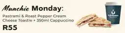 OK Foods Pastrami & Roast Pepper Cream Cheese Toastie plus Cappuccino offer