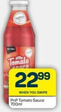 Pick n Pay PnP Tomato Sauce 700ml offer