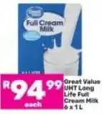 Game Great value - full cream milk offer