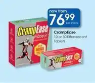 Clicks Crampease 10 or 30 effervescent tablets offer