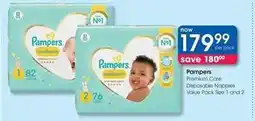 Clicks Pampers - premium care disposable nappies value pack offer