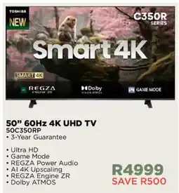 House & Home Toshiba 50" 60Hz 4K UHD TV offer