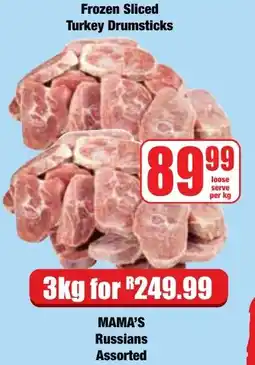 Boxer Superstores Frozen Sliced Turkey Drumsticks MAMA'S Russians Assorted offer