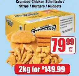Boxer Superstores Crumbed Chicken Schnitzels / Strips / Burgers / Nuggets Supreme offer