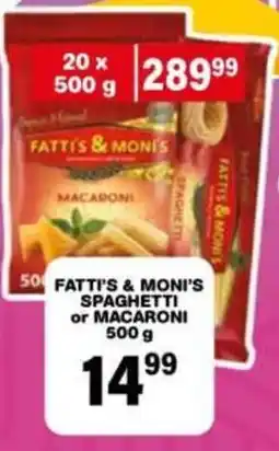 Giant Hyper Fatti's & moni's spaghetti or macaroni offer