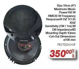 AutoZone Pioneer 10cm (4") speaker offer