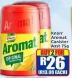 Three Star Cash and Carry Knorr Aromat Canister offer