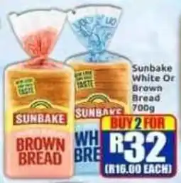 Three Star Cash and Carry Sunbake Brown Bread offer