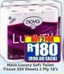 Three Star Cash and Carry Nova Luxury Soft Toilet Tissue offer