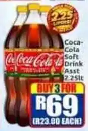 Three Star Cash and Carry Coca-Cola Soft Drink Assorted offer