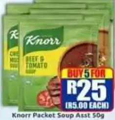 Three Star Cash and Carry Knorr Packet Soup Assorted offer