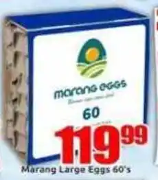 Three Star Cash and Carry Marang Large Eggs 60's offer
