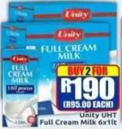 Three Star Cash and Carry Unity Full Cream Milk offer