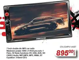 AutoZone 7 Inch double din MP5 car radio STAR SOUND offer